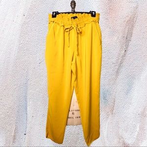 Zara TRF Mustard Yellow Drawstring Pants